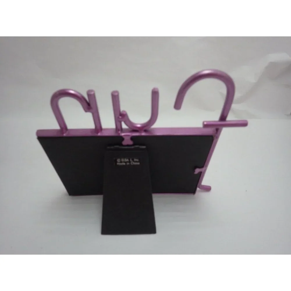 Elsa Fun Picture Frame Table Picture Metallic Pink Metal